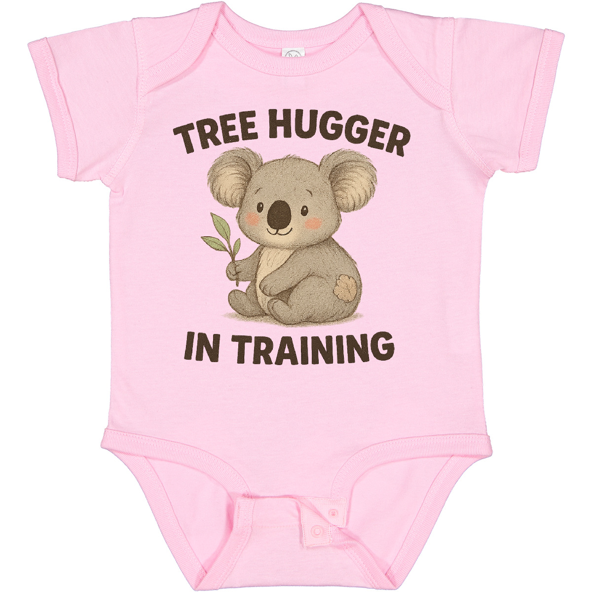 Inktastic Tree Hugger In Training Cute Koala Baby Bodysuit Eco-friendly Infant