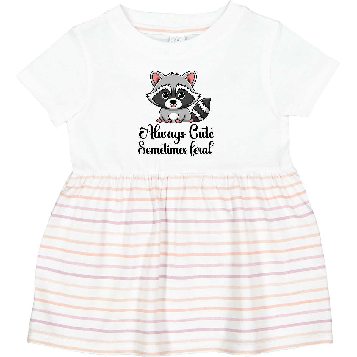 Inktastic Raccoon Always Cute Sometimes Feral Infant Dress Outfit Girl Animals