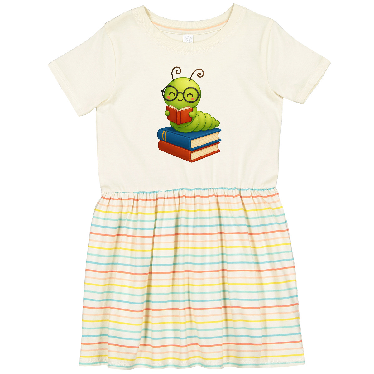 Inktastic Reading Bookworm Toddler Dress Books Book Worm Girls