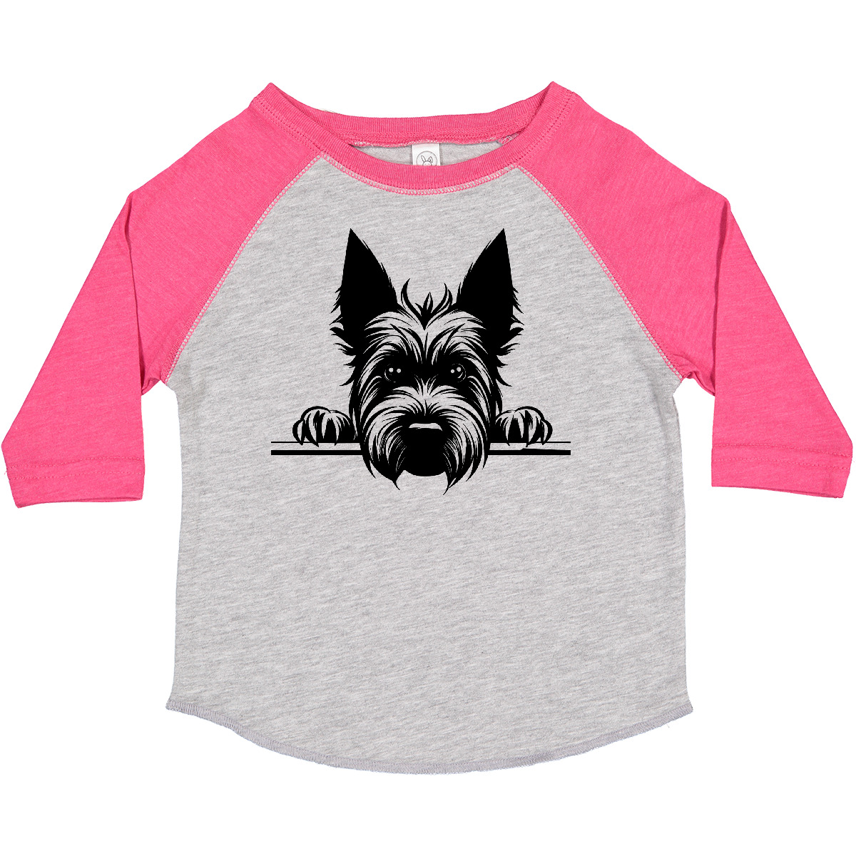 Inktastic Peeking Scottish Terrier Toddler T-Shirt Dog Child Preschooler Kid