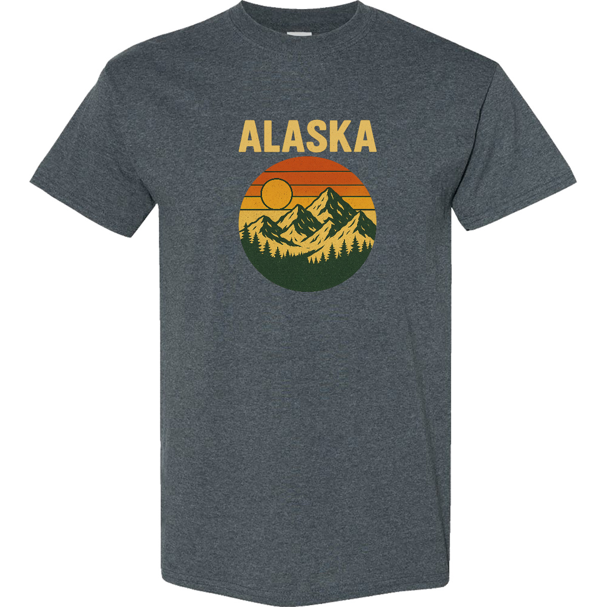 Inktastic Alaska Mountains T-Shirt Adventure Hiking Camping Mens Clothing Tees