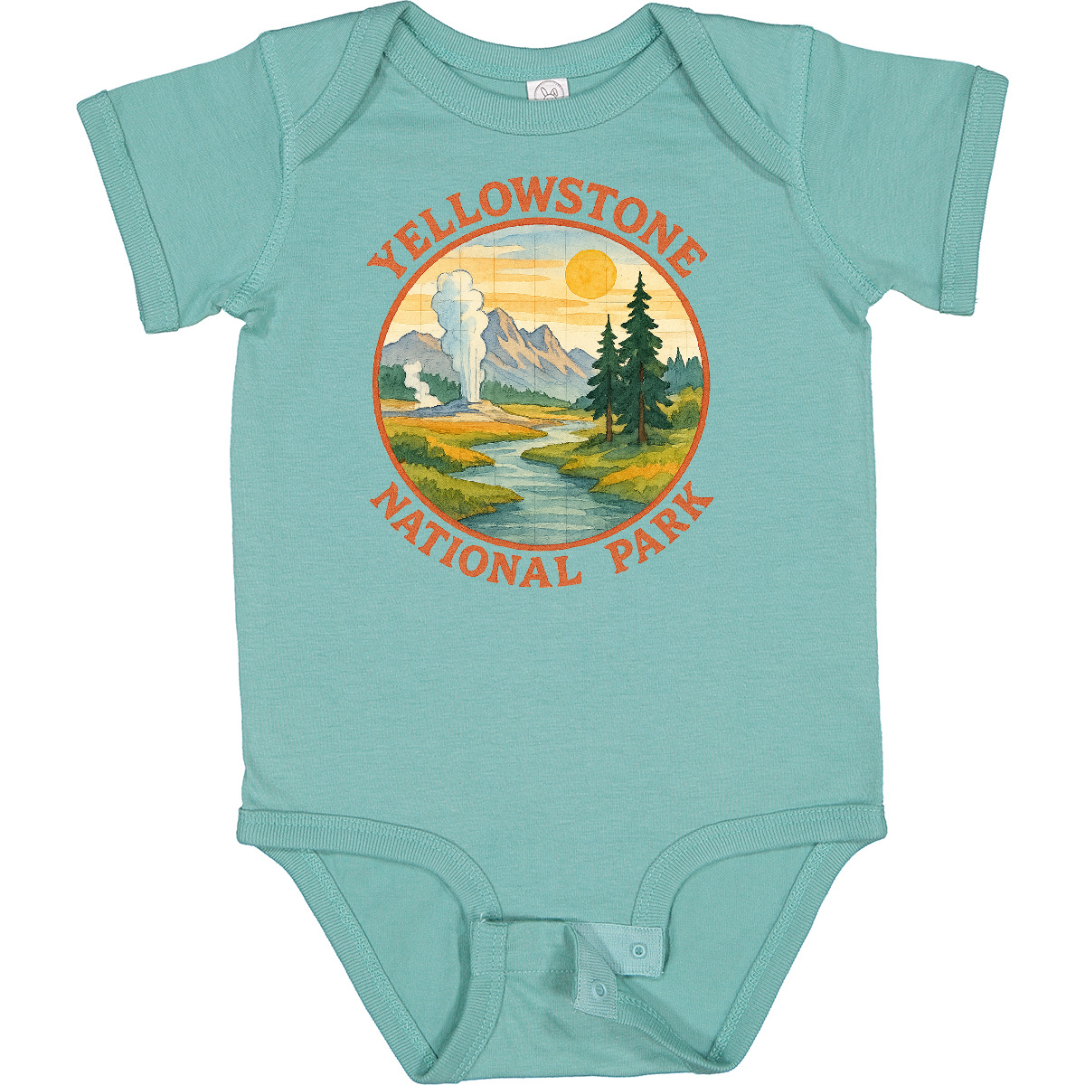 Inktastic Yellowstone National Park Vintage Design Baby Bodysuit