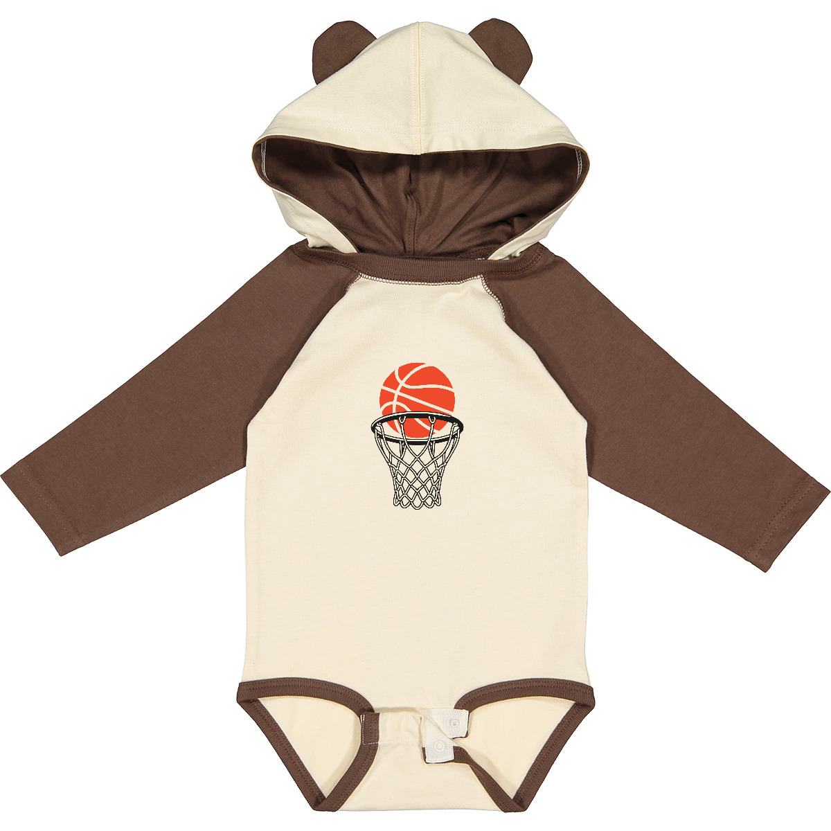 Inktastic Basketball And Hoop Long Sleeve Creeper Sports Game