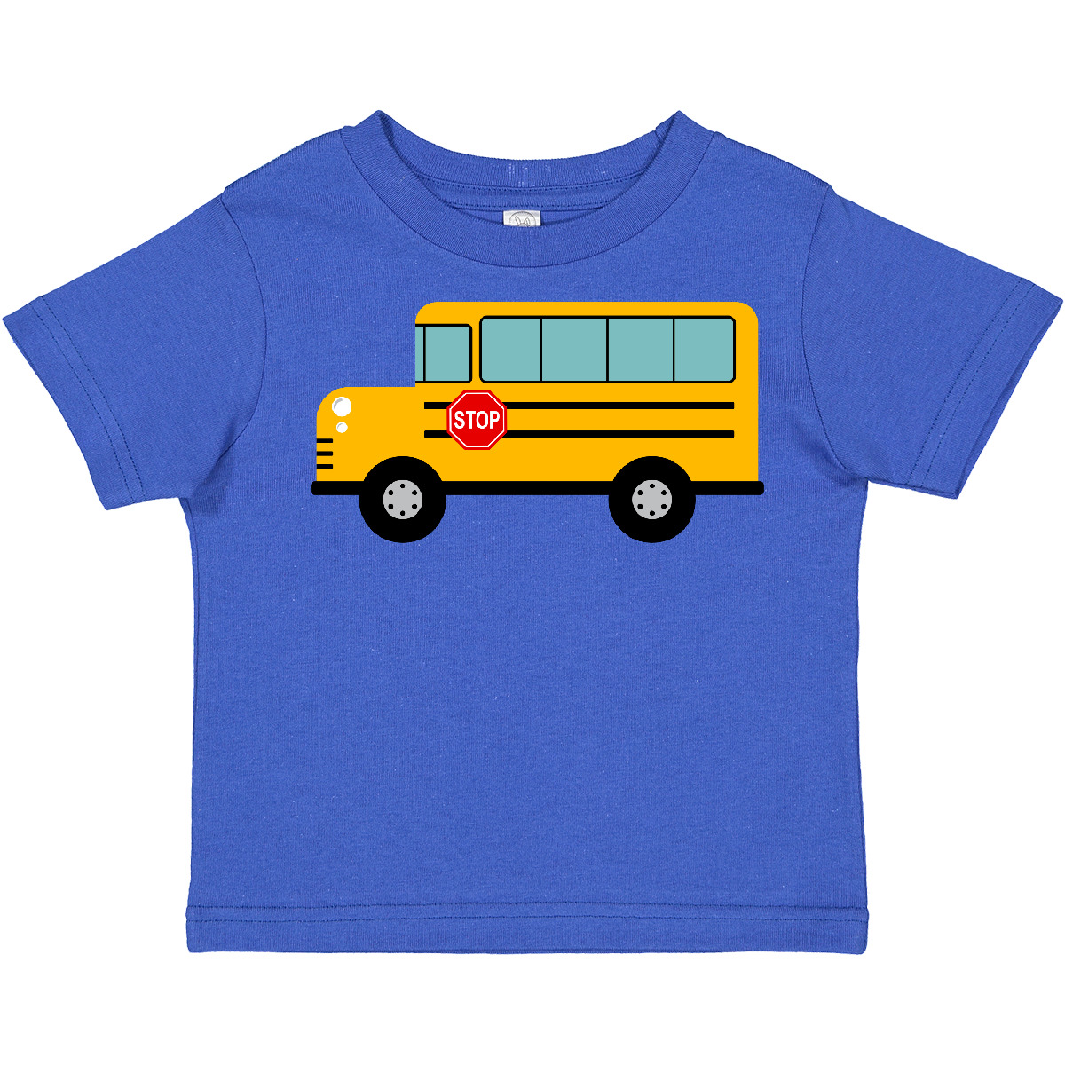 Inktastic School Bus Toddler T-Shirt Yellow Red Stop Sign Child Preschooler Kid