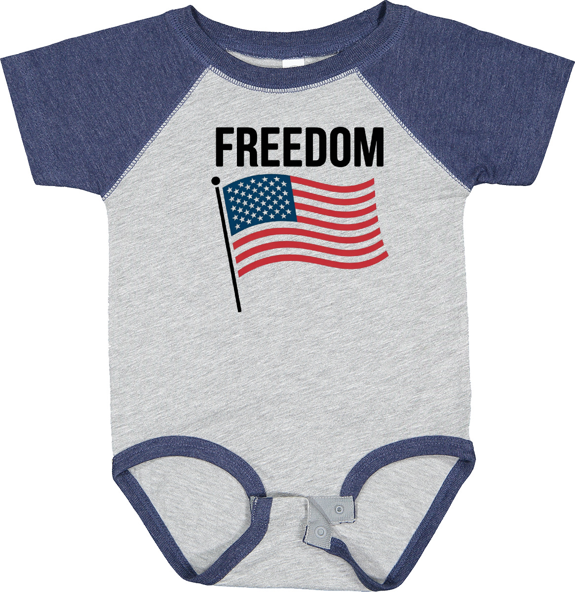 Inktastic Freedom American Flag Baby Bodysuit America Patriotic One-piece Infant