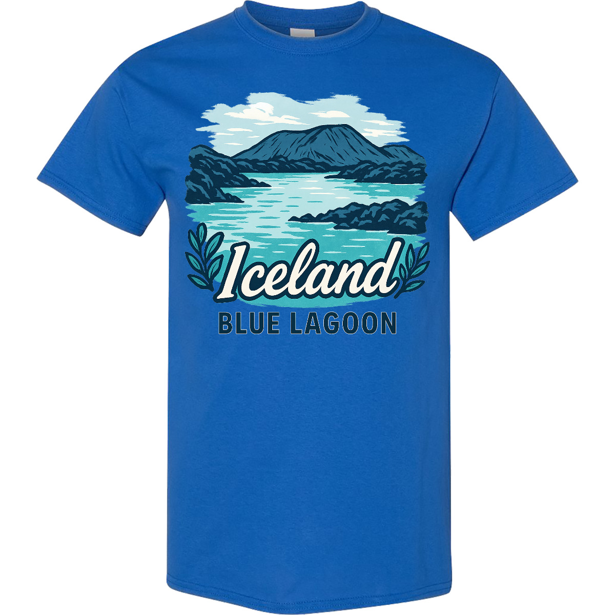 Inktastic Iceland Blue Lagoon Scenic Landscape T-Shirt Geothermal Spa Mens Tees