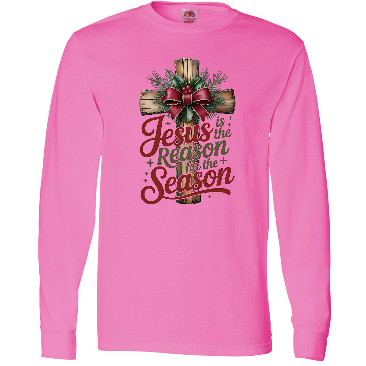 Inktastic Jesus Is The Reason For The Season Christian Cross Long