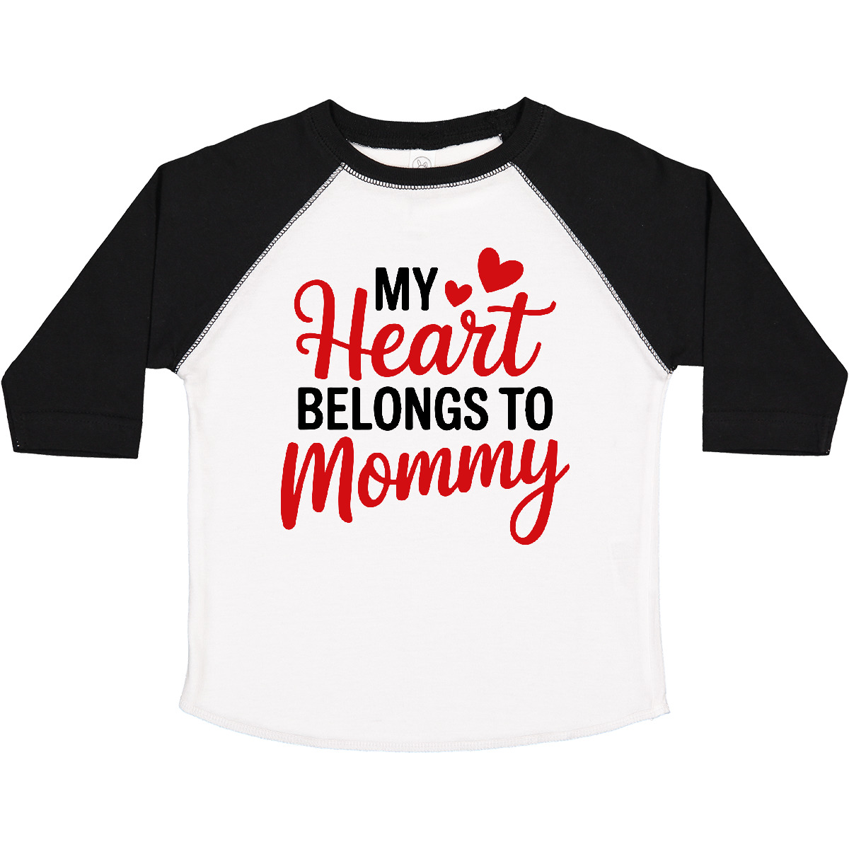 Inktastic My Heart Belongs To Mommy With Red Hearts Toddler T
