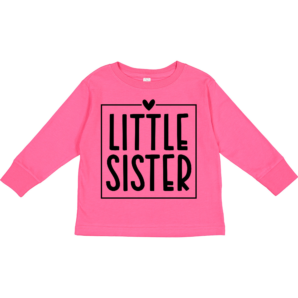 Inktastic Little Sister Toddler Long Sleeve T-Shirt Family Heart