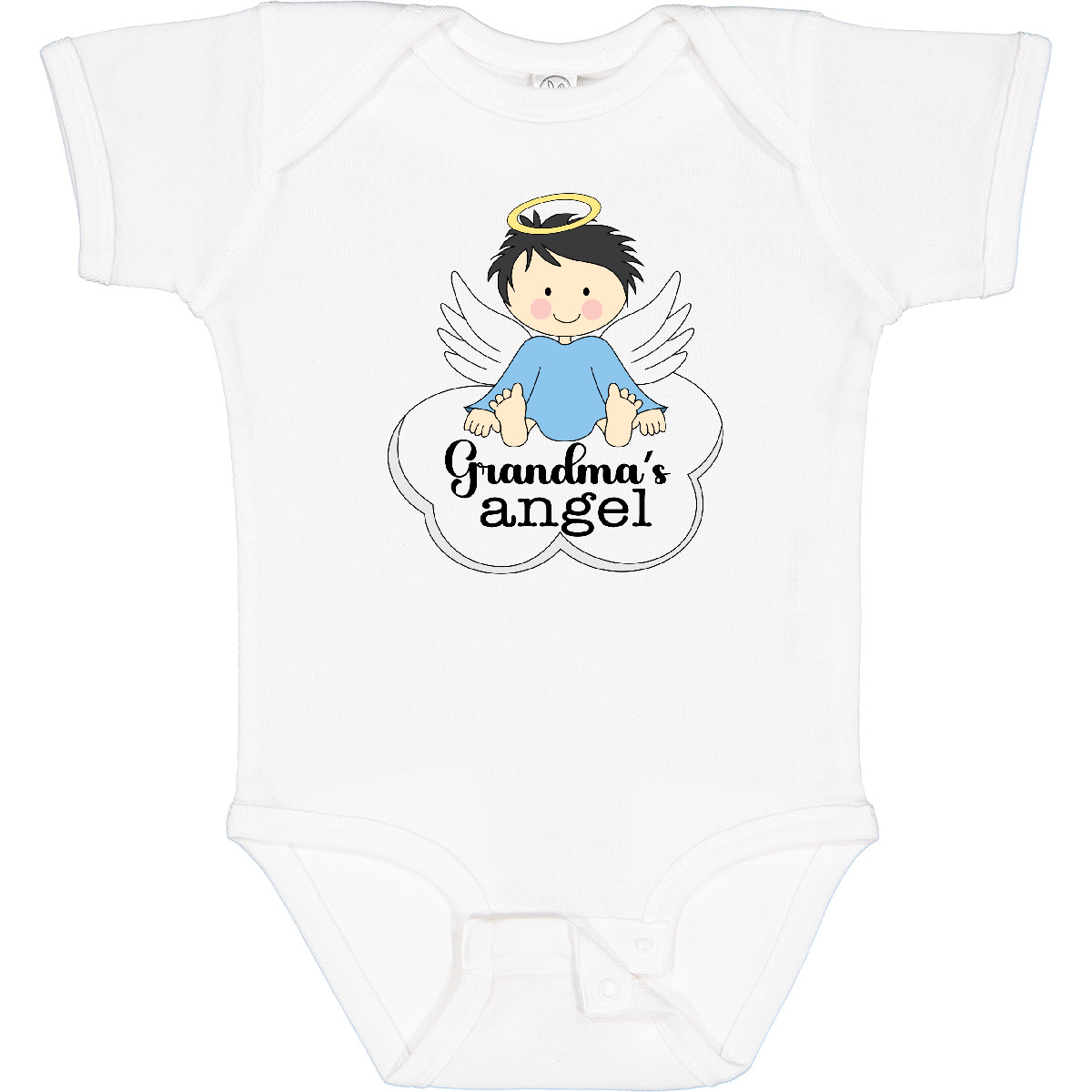 Inktastic Grandma’s Angel Boy Baby Grandson Baby Bodysuit Grandchildren New