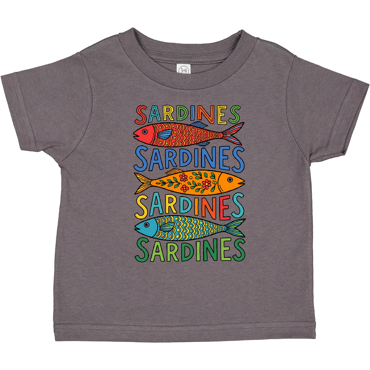 Inktastic Colorful Sardines Art Toddler T-Shirt Fish Child Preschooler Kid