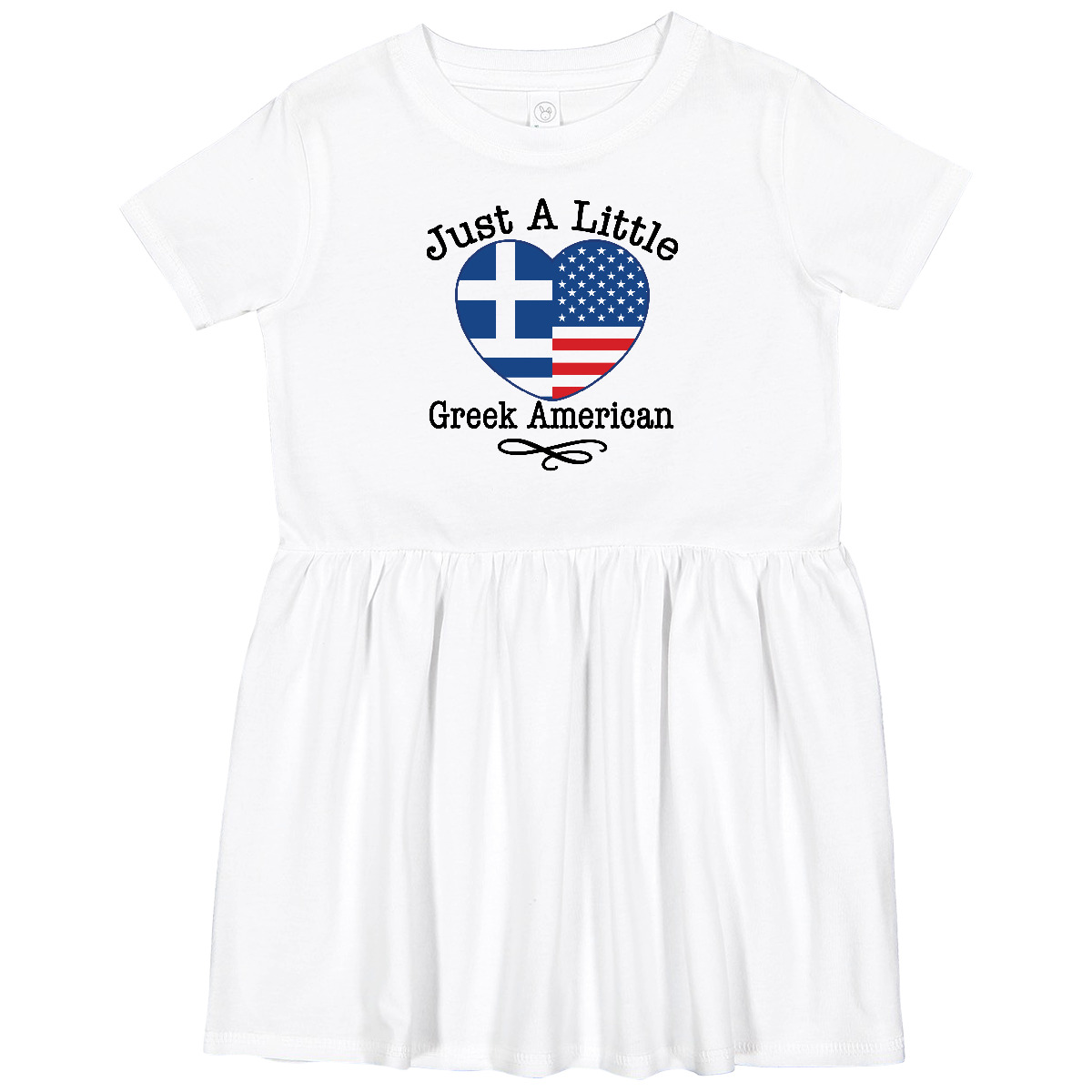Inktastic Just A Little Greek American Toddler Dress Heritage Ancestry Pride