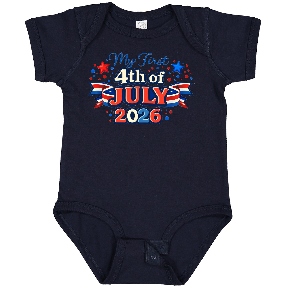 Inktastic My First 4th Of July 2026 Baby Bodysuit Patriotic American Holiday