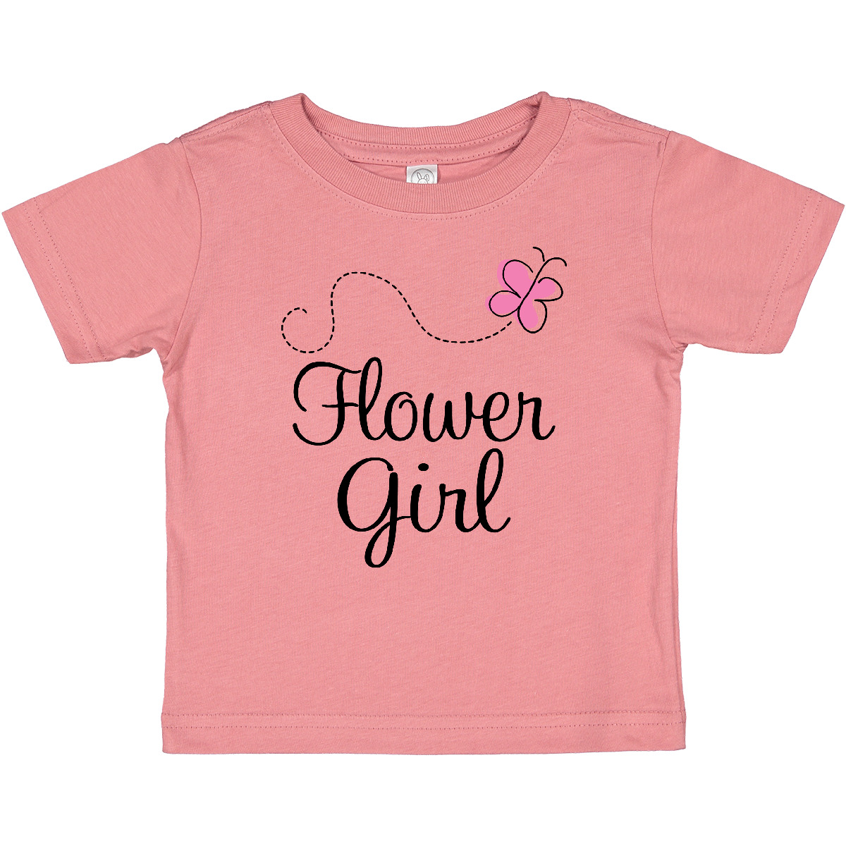 Inktastic Flower Girl Wedding Butterfly Baby T-Shirt Marriage Party Bridal Pink - Picture 6 of 9