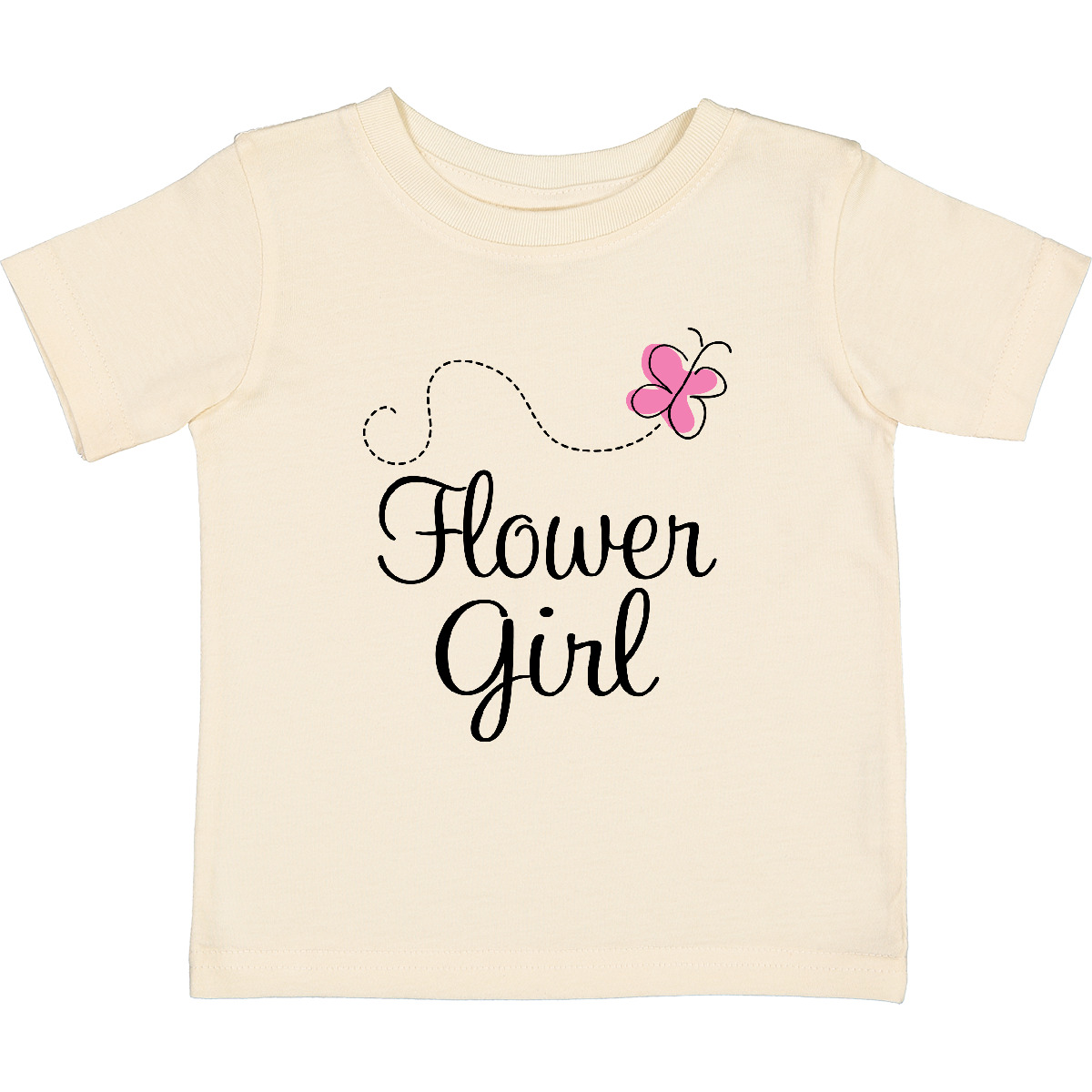 Inktastic Flower Girl Wedding Butterfly Baby T-Shirt Marriage Party Bridal Pink - Picture 7 of 9