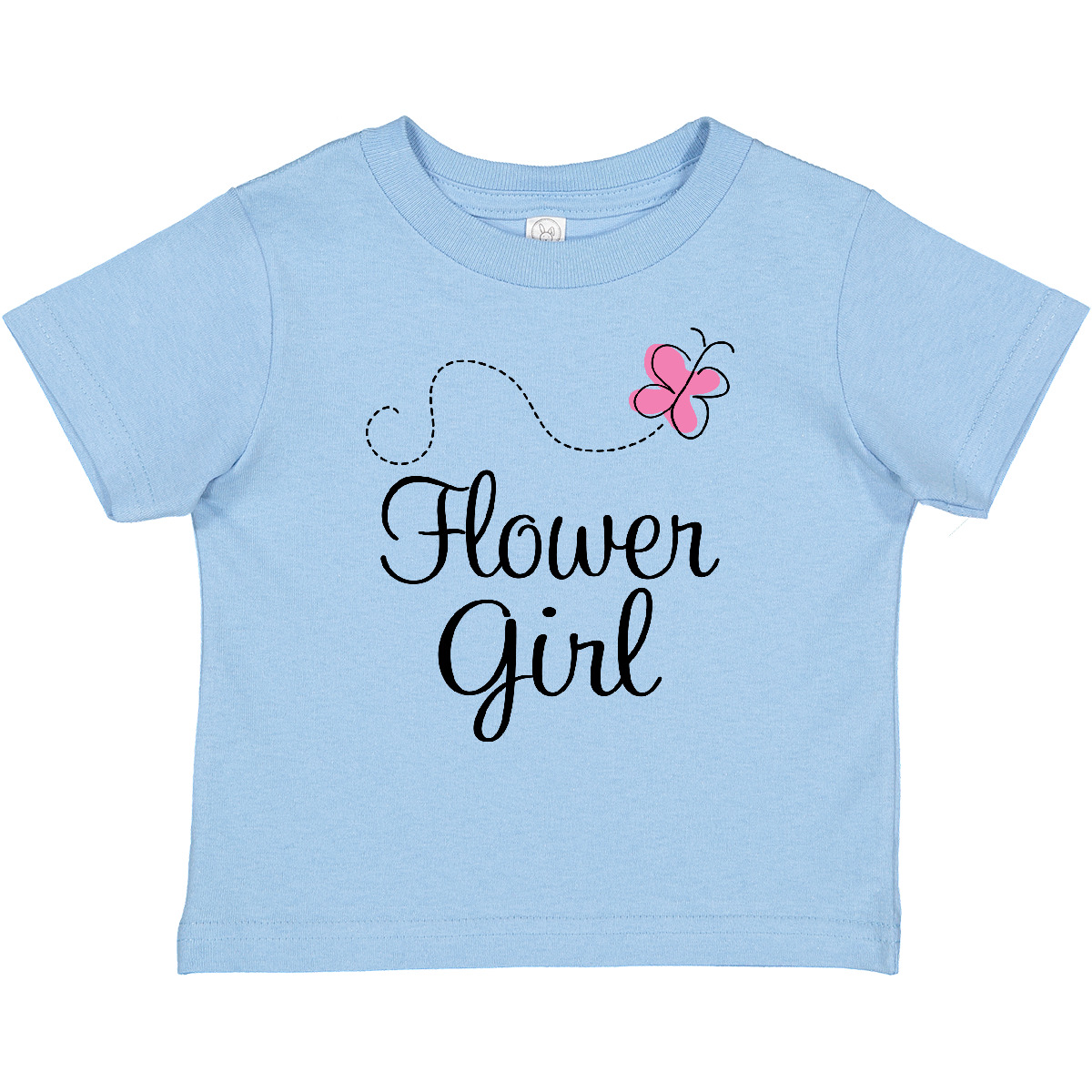 Inktastic Flower Girl Wedding Butterfly Baby T-Shirt Marriage Party Bridal Pink - Picture 2 of 9