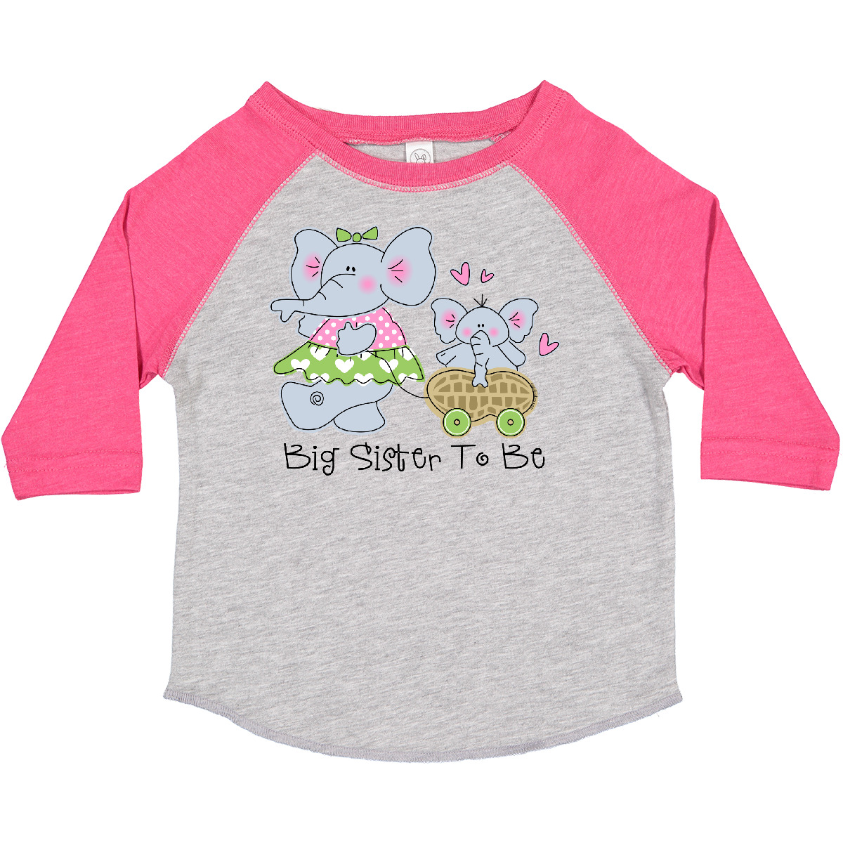Inktastic Elephant Future Big Sister Toddler T-Shirt To Be Peanut Circus Heart - Picture 4 of 9