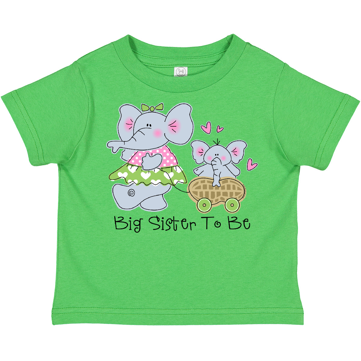 Inktastic Elephant Future Big Sister Toddler T-Shirt To Be Peanut Circus Heart - Picture 2 of 9