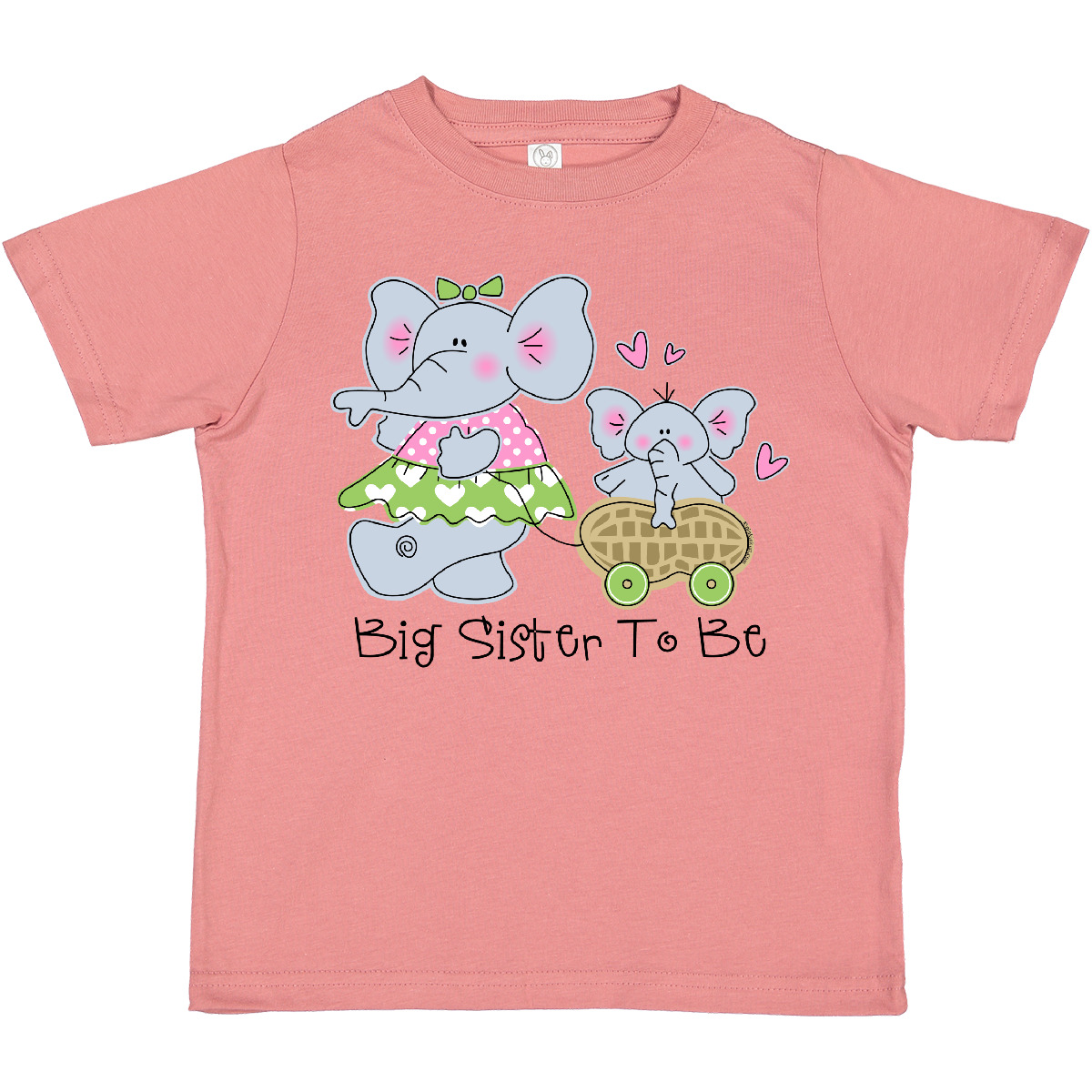 Inktastic Elephant Future Big Sister Toddler T-Shirt To Be Peanut Circus Heart - Picture 6 of 9