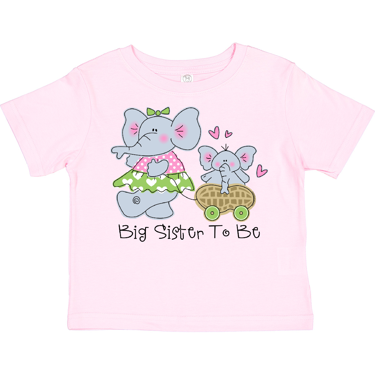 Inktastic Elephant Future Big Sister Toddler T-Shirt To Be Peanut Circus Heart - Picture 7 of 9