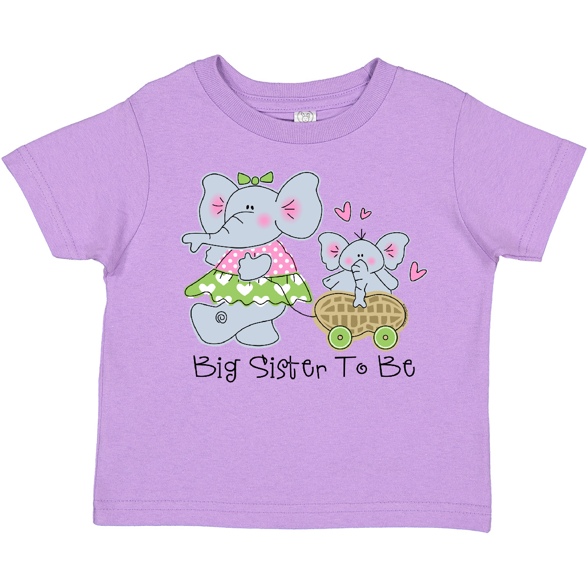 Inktastic Elephant Future Big Sister Toddler T-Shirt To Be Peanut Circus Heart - Picture 5 of 9