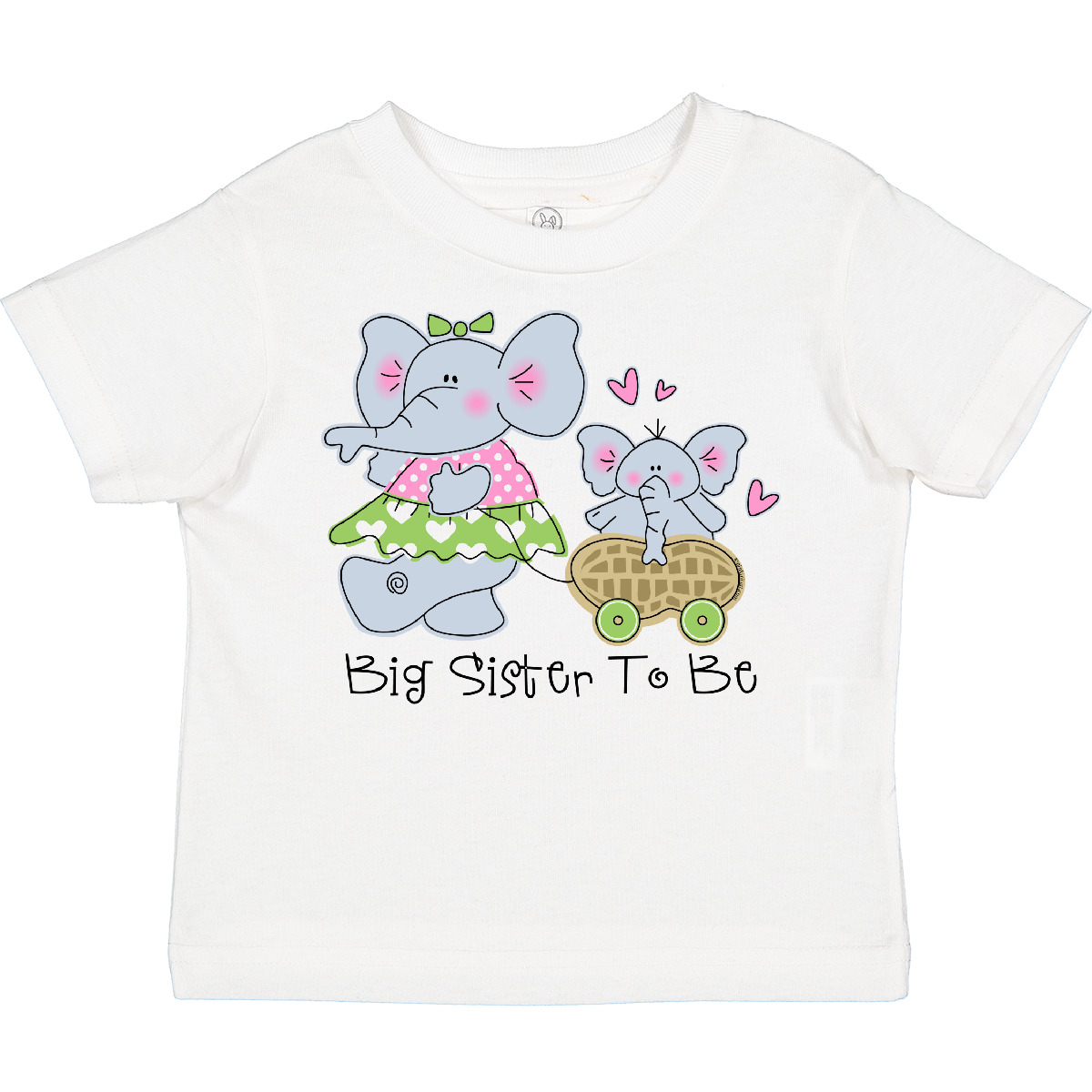 Inktastic Elephant Future Big Sister Toddler T-Shirt To Be Peanut Circus Heart - Picture 9 of 9