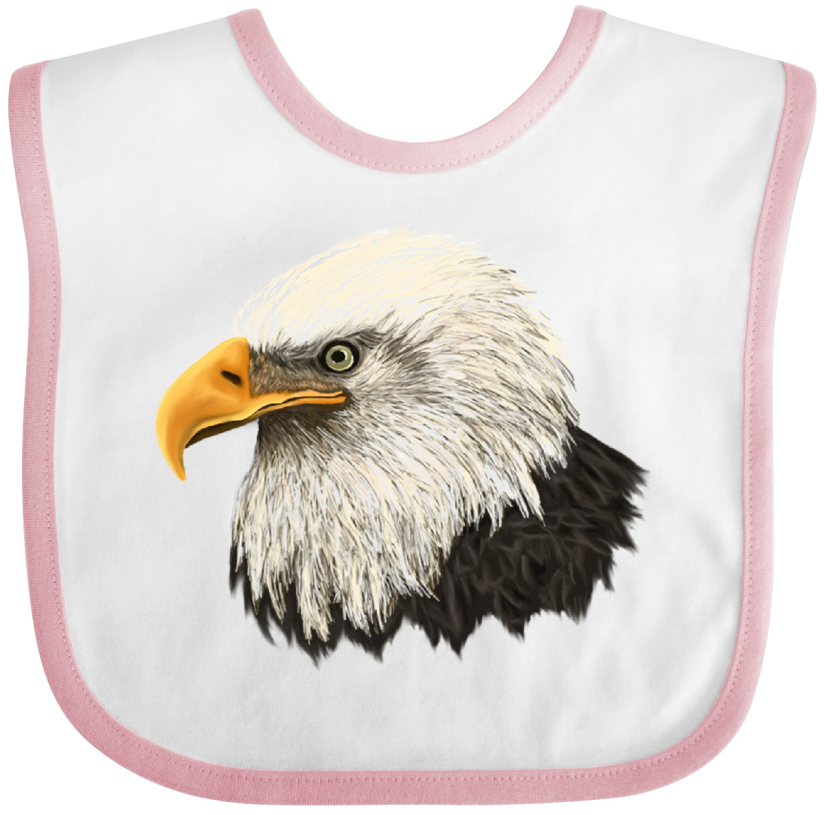 Inktastic Bald Eagle Baby Bib United States 4th July Independence Day Red White - Picture 7 of 7