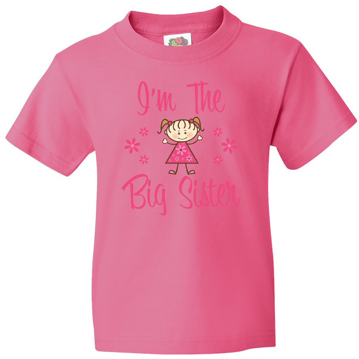 Inktastic The Big Sister Youth T-Shirt Sis Older Sibling Flower Cute Adorable - Bild 7 von 11
