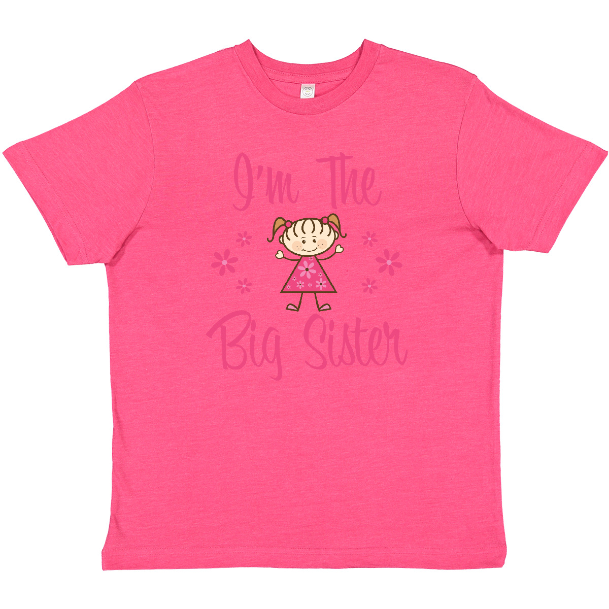 Inktastic The Big Sister Youth T-Shirt Sis Older Sibling Flower Cute Adorable - Bild 10 von 11
