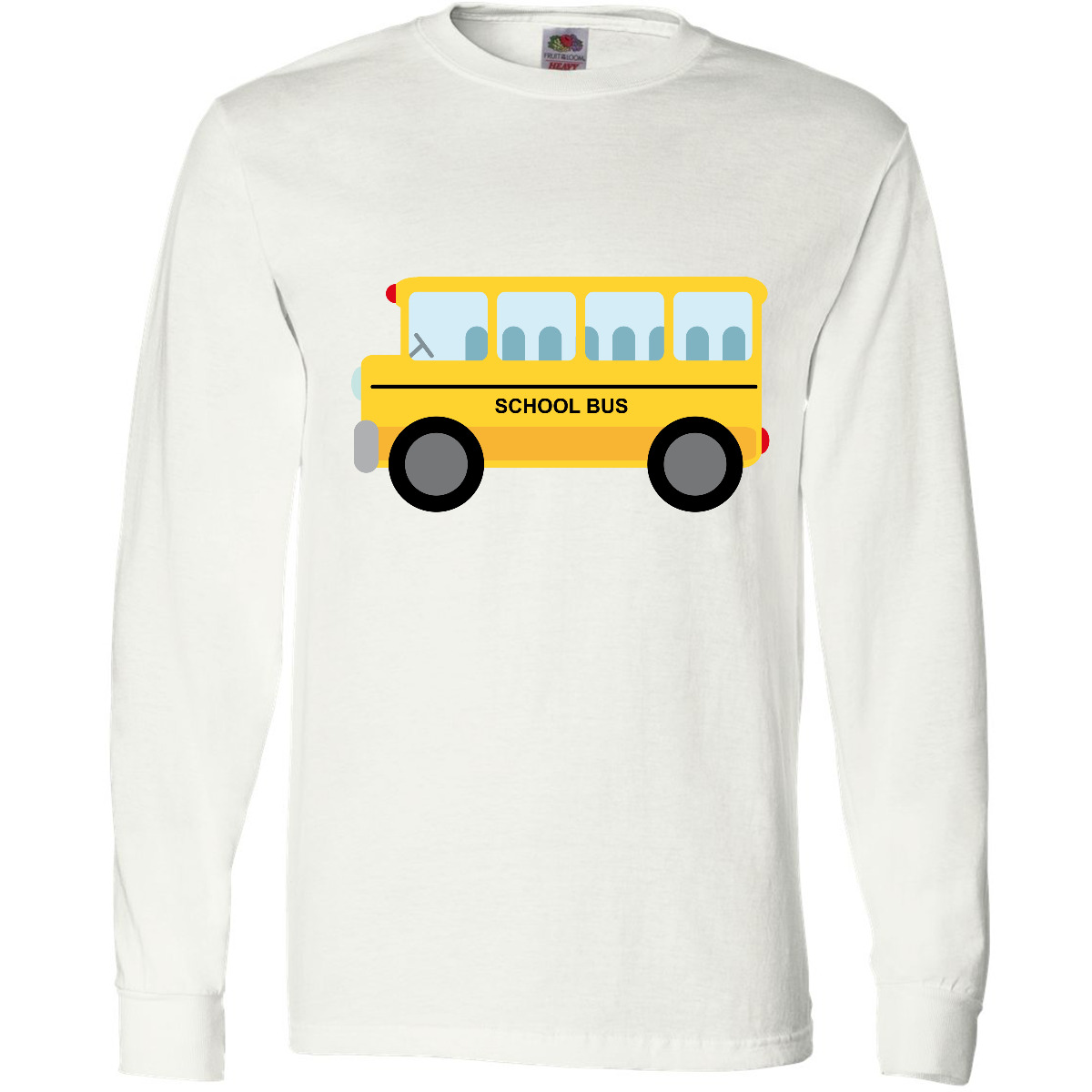 Inktastic School Bus Long Sleeve T-Shirt Back To Elementary Kindergarten Wheels - Picture 8 of 8