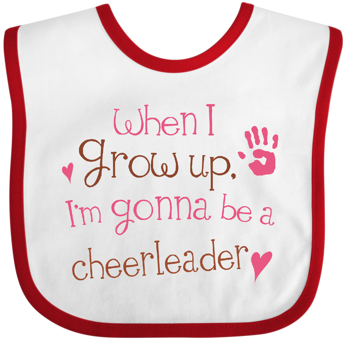 Inktastic Future Cheerleader Girls Cute Baby Bib Cheerleading Sports Hobbies Fun