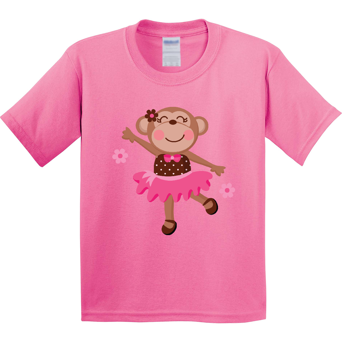 Inktastic Ballerina Dance Monkey Youth T-Shirt Tutu Dancer Dancing Ballet Cute - Picture 2 of 11