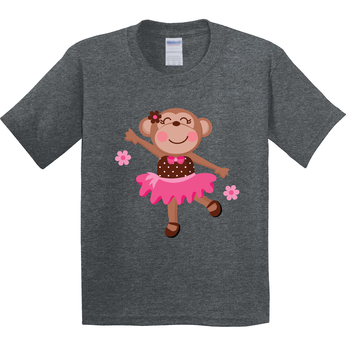 Inktastic Ballerina Dance Monkey Youth T-Shirt Tutu Dancer Dancing Ballet Cute - Picture 8 of 11