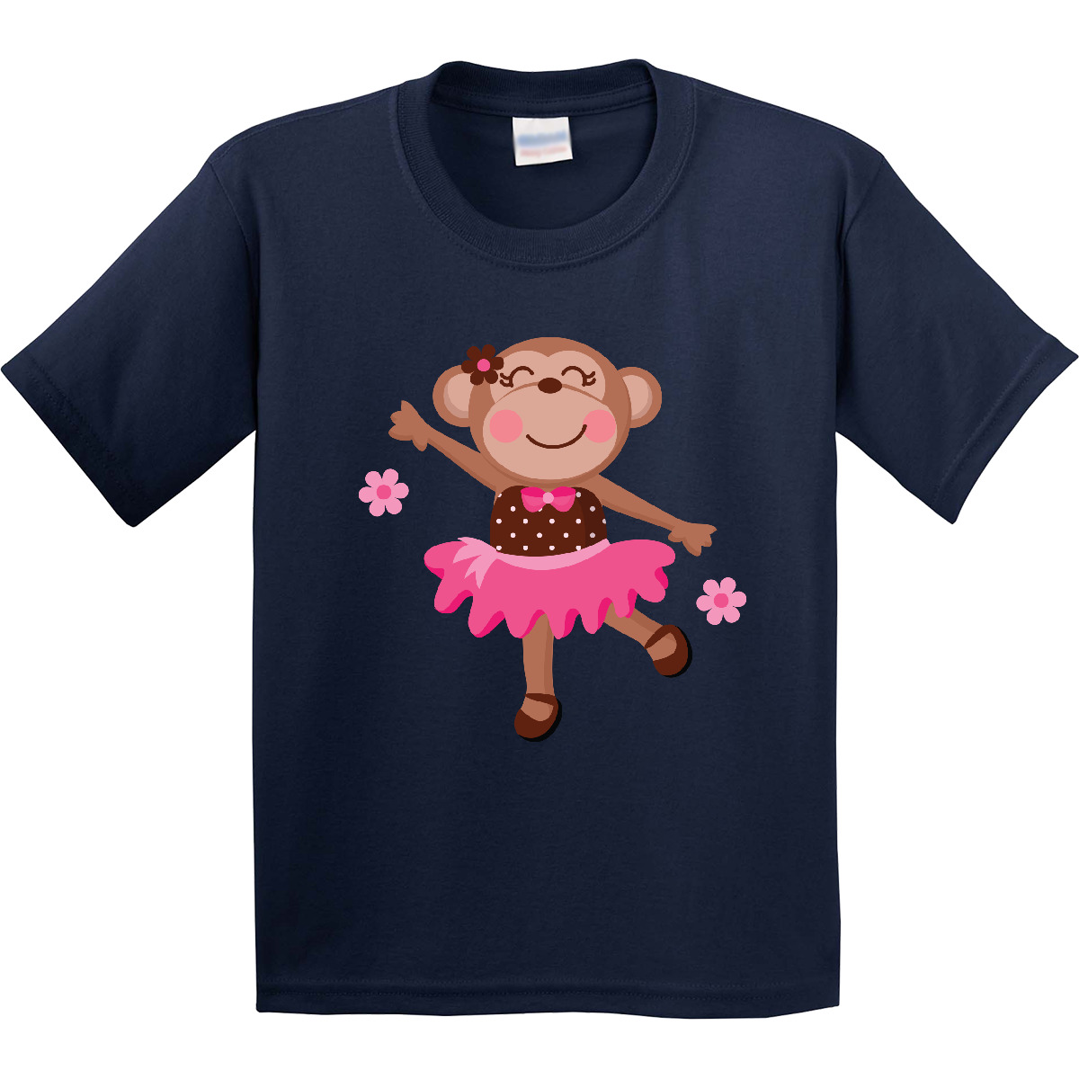 Inktastic Ballerina Dance Monkey Youth T-Shirt Tutu Dancer Dancing Ballet Cute - Picture 6 of 11