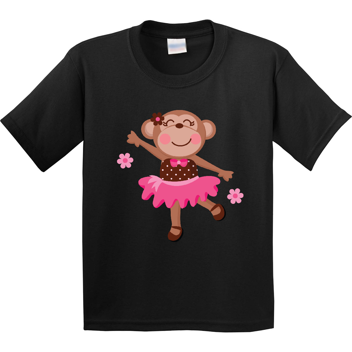 Inktastic Ballerina Dance Monkey Youth T-Shirt Tutu Dancer Dancing Ballet Cute - Picture 3 of 11
