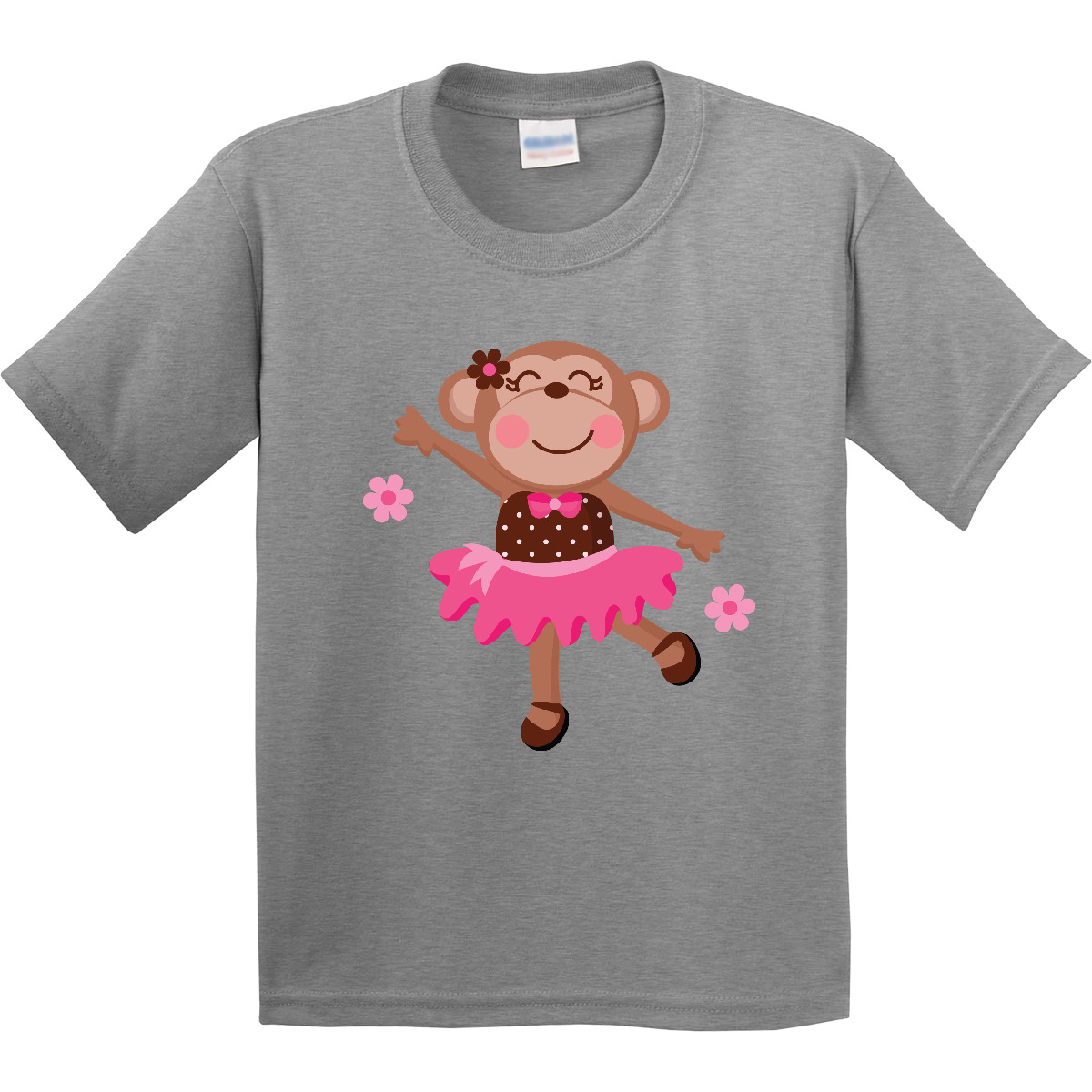 Inktastic Ballerina Dance Monkey Youth T-Shirt Tutu Dancer Dancing Ballet Cute - Picture 4 of 11
