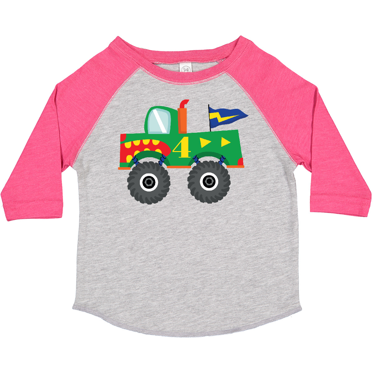 Inktastic 4th Birthday Monster Truck Toddler T-Shirt Fourth Turning 4 Boys Gift - Imagen 4 de 13