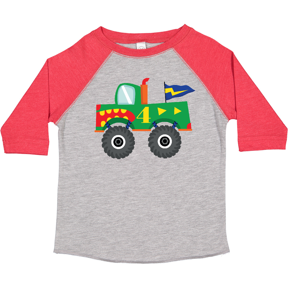 Inktastic 4th Birthday Monster Truck Toddler T-Shirt Fourth Turning 4 Boys Gift - Imagen 5 de 13