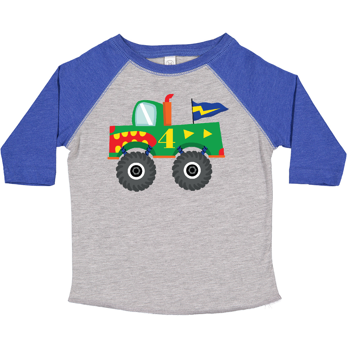Inktastic 4th Birthday Monster Truck Toddler T-Shirt Fourth Turning 4 Boys Gift - Imagen 6 de 13