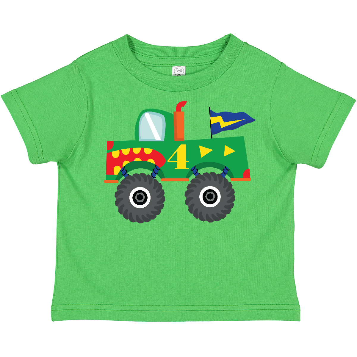 Inktastic 4th Birthday Monster Truck Toddler T-Shirt Fourth Turning 4 Boys Gift - Imagen 2 de 13