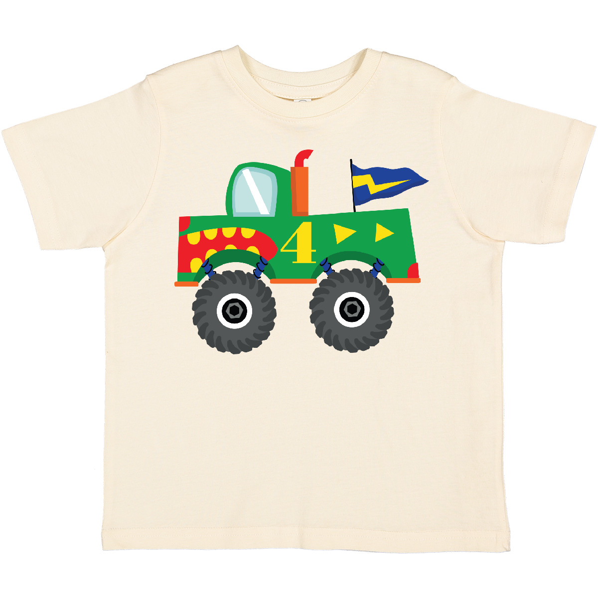 Inktastic 4th Birthday Monster Truck Toddler T-Shirt Fourth Turning 4 Boys Gift - Imagen 9 de 13