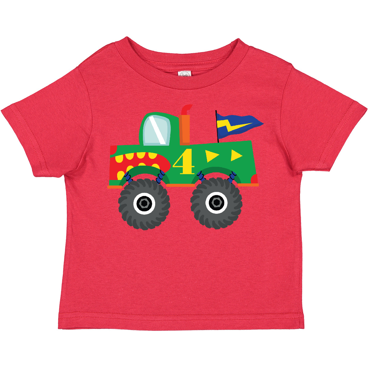 Inktastic 4th Birthday Monster Truck Toddler T-Shirt Fourth Turning 4 Boys Gift - Imagen 10 de 13