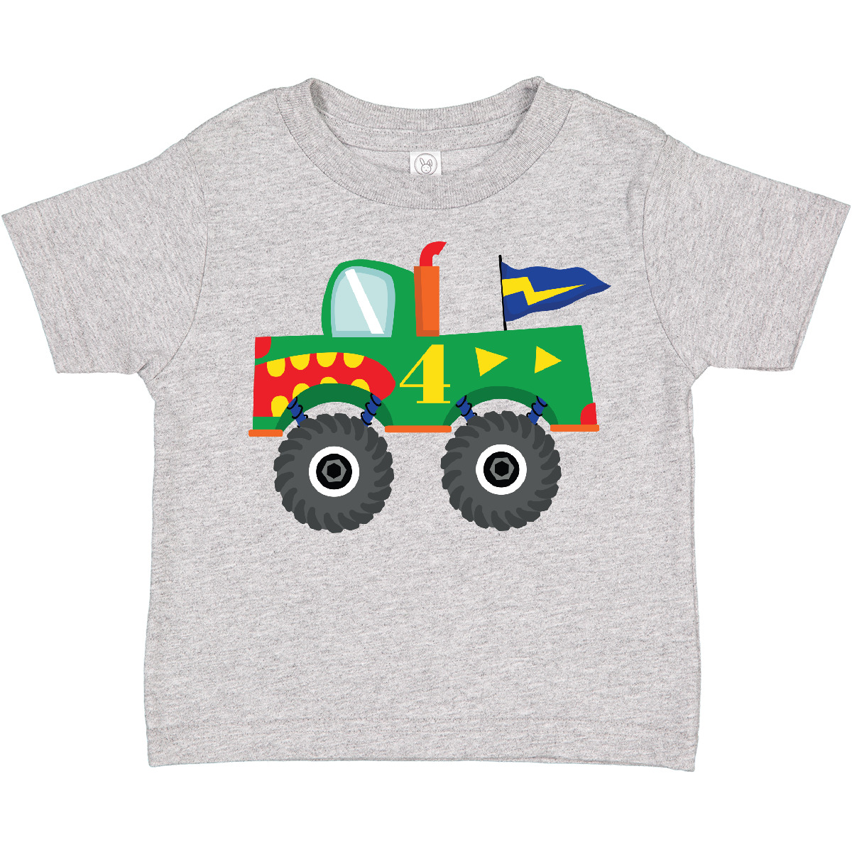 Inktastic 4th Birthday Monster Truck Toddler T-Shirt Fourth Turning 4 Boys Gift - Imagen 3 de 13