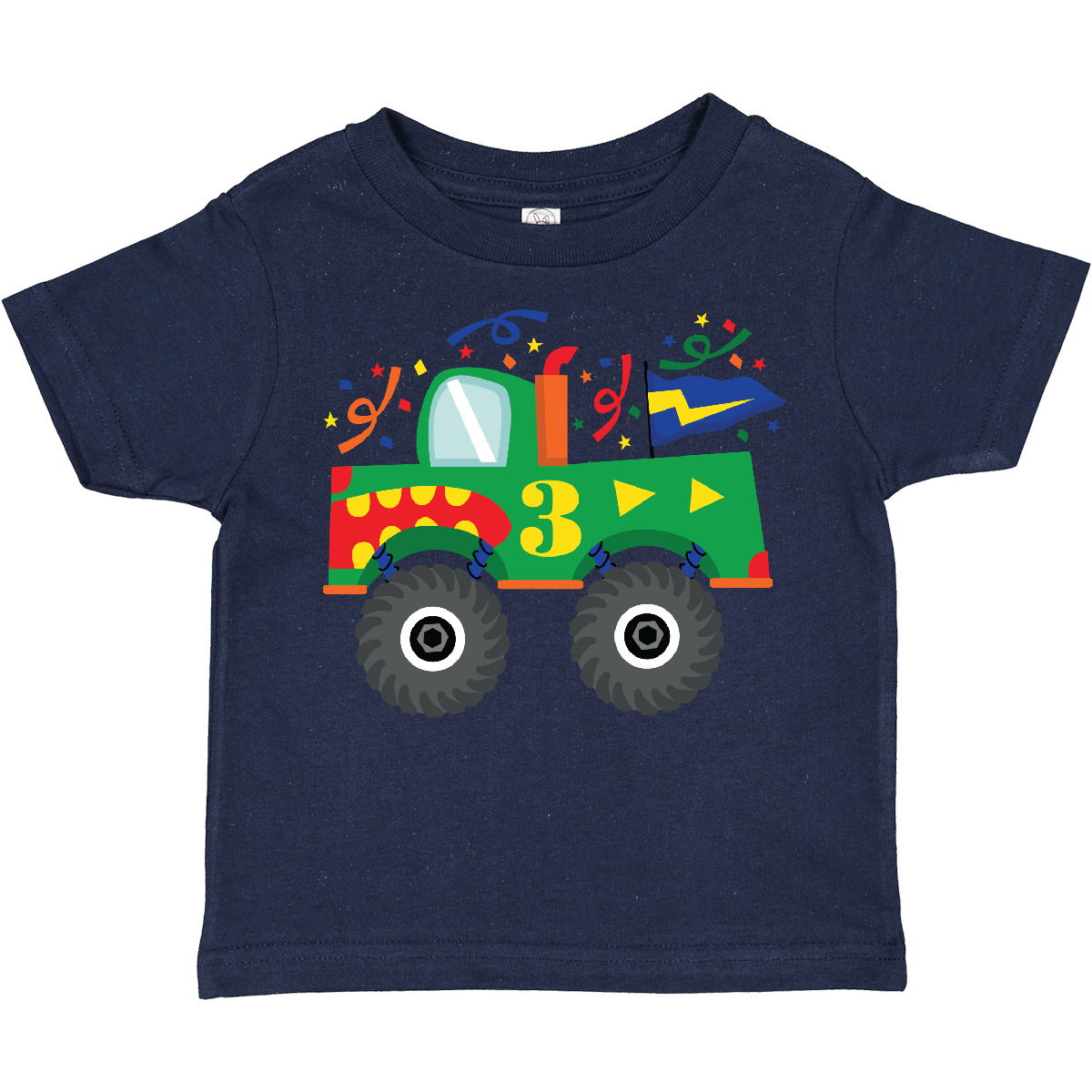Inktastic 3rd Birthday Monster Truck Toddler T-Shirt Happy Third Three Turning 3 - Picture 9 of 14
