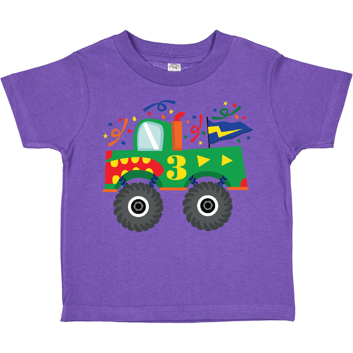 Inktastic 3rd Birthday Monster Truck Toddler T-Shirt Happy Third Three Turning 3 - Picture 11 of 14