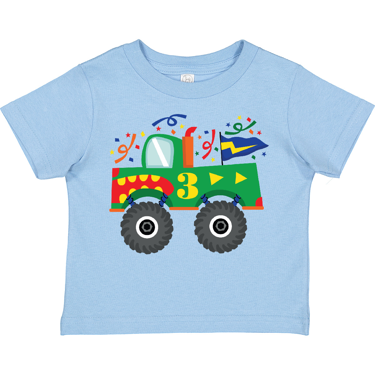 Inktastic 3rd Birthday Monster Truck Toddler T-Shirt Happy Third Three Turning 3 - Picture 8 of 14