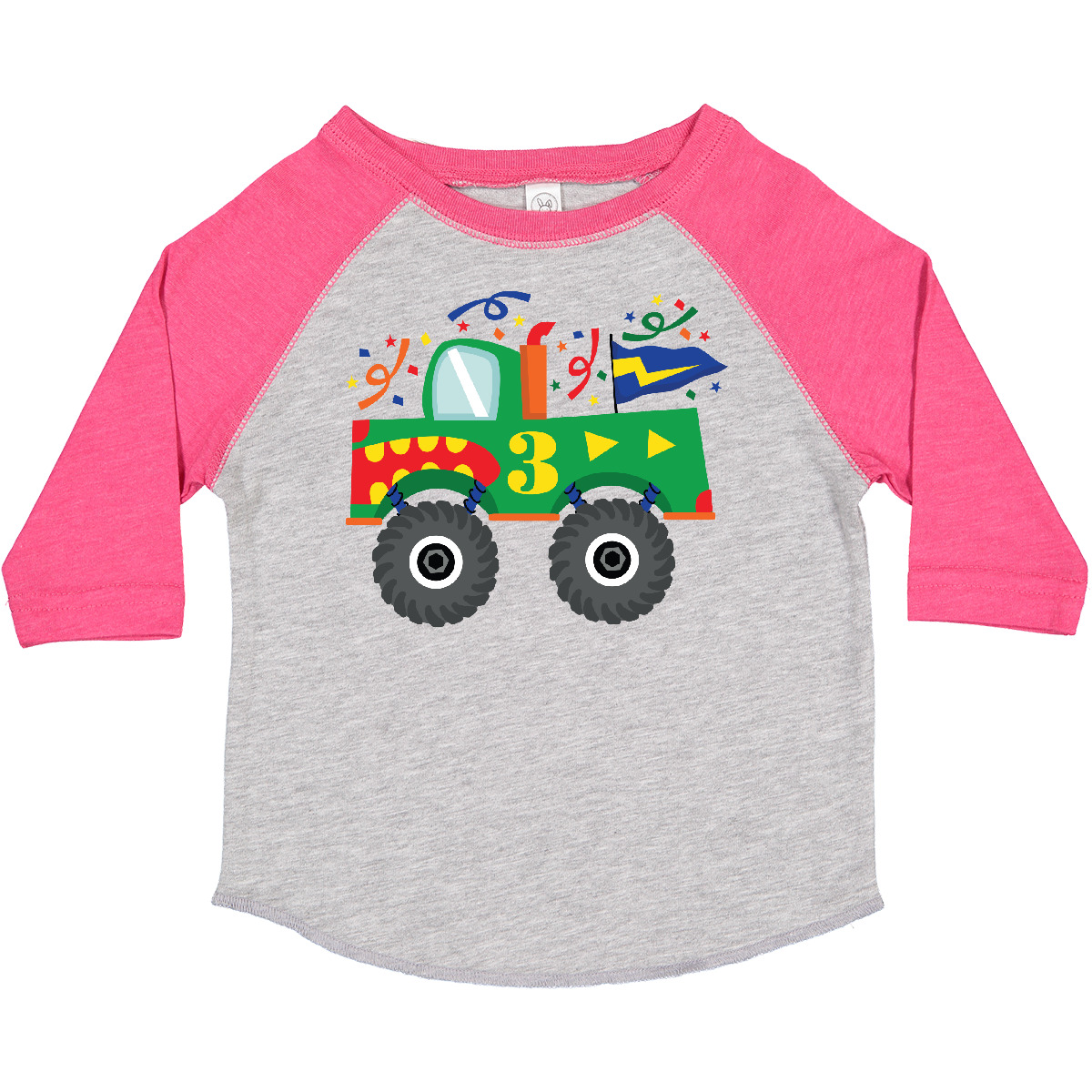 Inktastic 3rd Birthday Monster Truck Toddler T-Shirt Happy Third Three Turning 3 - Picture 5 of 14