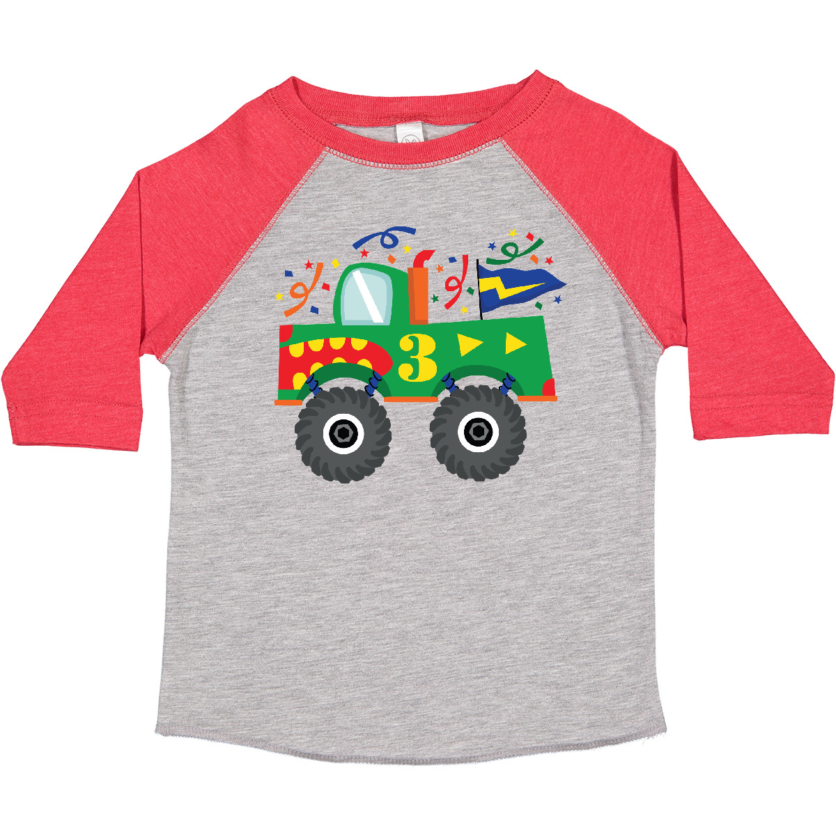 Inktastic 3rd Birthday Monster Truck Toddler T-Shirt Happy Third Three Turning 3 - Picture 6 of 14