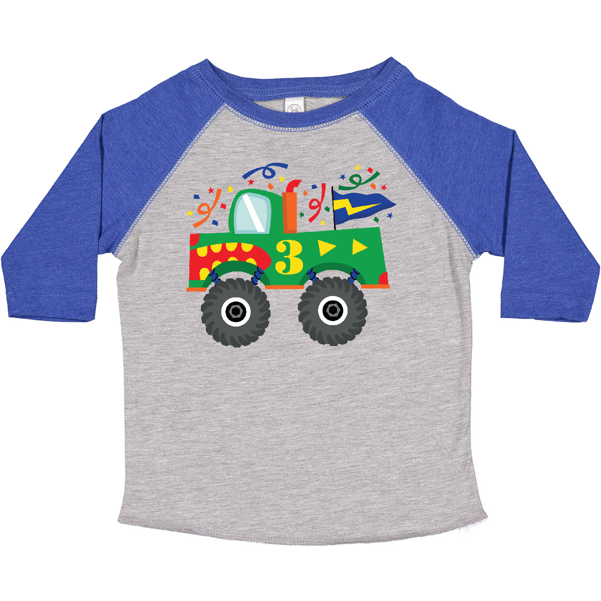 Inktastic 3rd Birthday Monster Truck Toddler T-Shirt Happy Third Three Turning 3 - Picture 7 of 14