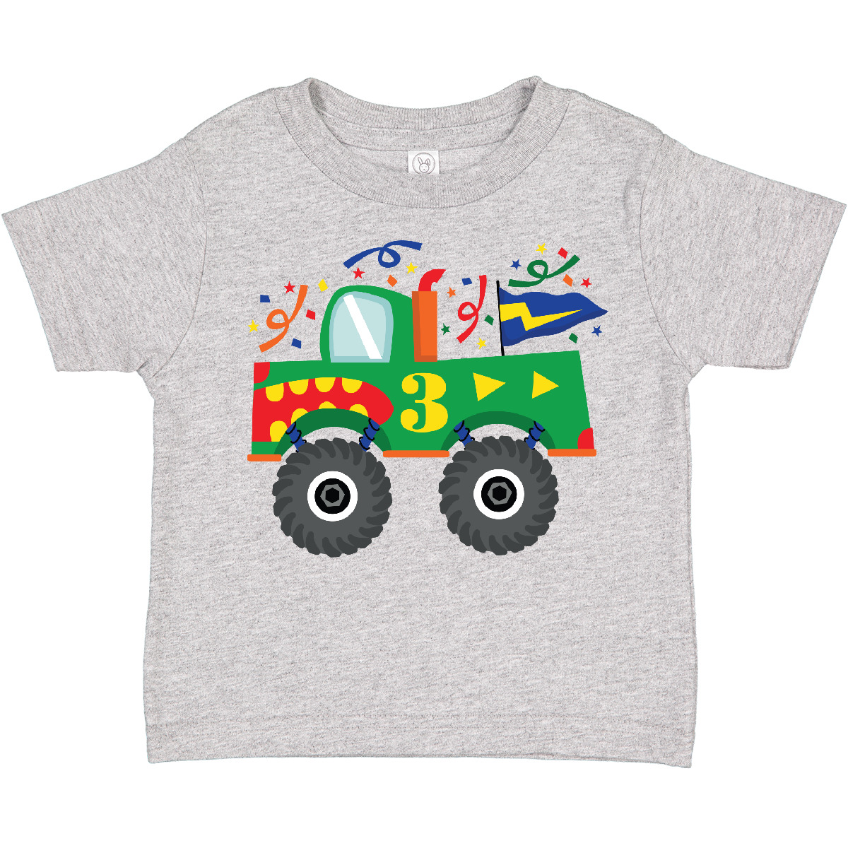 Inktastic 3rd Birthday Monster Truck Toddler T-Shirt Happy Third Three Turning 3 - Picture 4 of 14